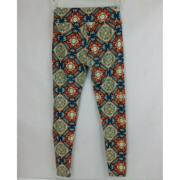 Lularoe One Size Leggings With Beautiful Multi-Color Aztec Design - Picture 3 of 6